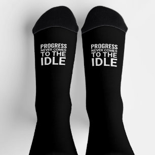 Schwarz-Weiß Motivationsspruch Inspirierend Socken