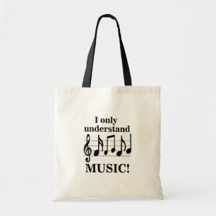 Schwarz-Weiß-Musiknoten Musiker Tragetasche