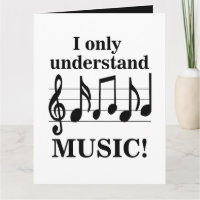 Schwarz-Weiß-Musiknoten-Musikerkarten zum Geburtst