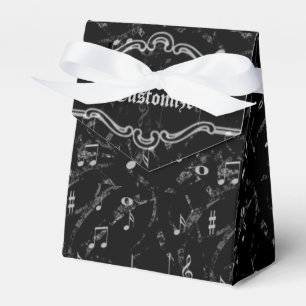 Schwarz-Weiß-Musiknoten Muster Zelt-Bevorzugung Bo Geschenkschachtel