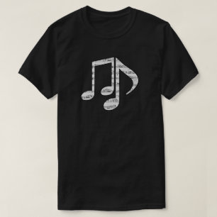 Schwarz-Weiß-Musiknoten Unisex T-Shirt