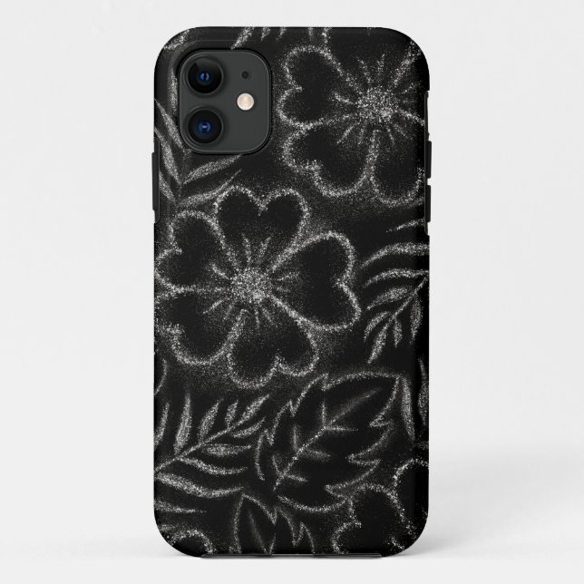 Schwarz-Weiß-Muster Case-Mate iPhone Hülle (Rückseite)