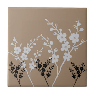 Schwarz-Weiß-Muster Fliese