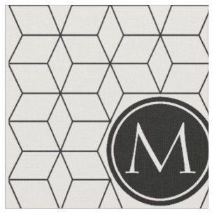 Schwarz-Weiß-Muster für geometrische und Mit Monog Stoff