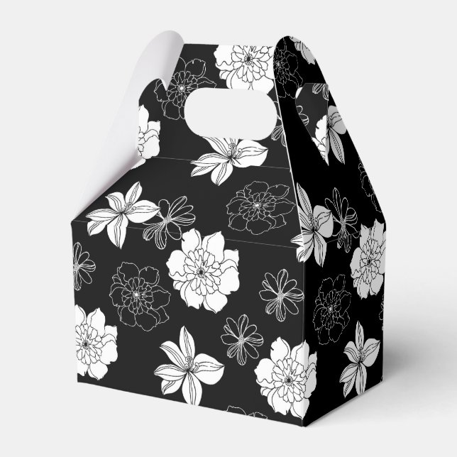 Schwarz-Weiß-Muster Geschenkschachtel (Vorderseite)