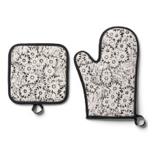 Schwarz-Weiß-Muster-Handtuch