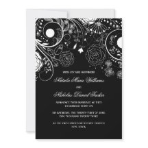 Schwarz/Weiß-Muster - Hochzeitsankündigung