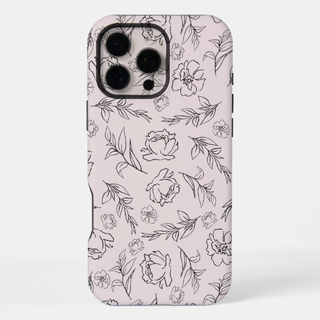 Schwarz-Weiß-Muster iPhone 16 Pro Max Hülle (Rückseite)