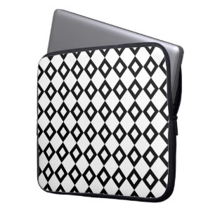 Schwarz-Weiß-Muster Laptopschutzhülle