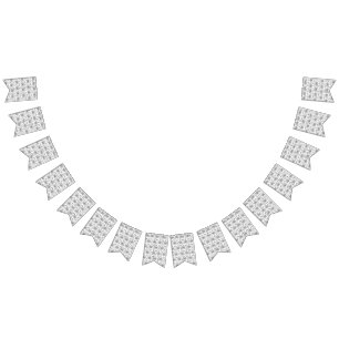 Schwarz-Weiß-Muster mit weißem Hintergrund Wimpelkette