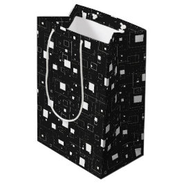 Schwarz-Weiß-Muster Mittlere Geschenktüte