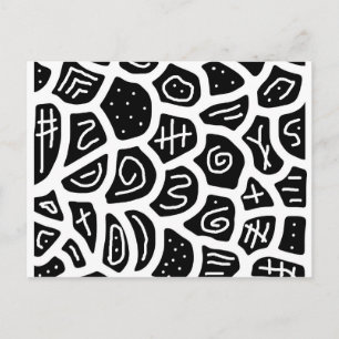 Schwarz-Weiß-Muster Postkarte