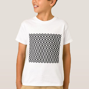 Schwarz-Weiß-Muster T-Shirt