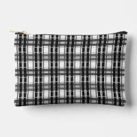 Schwarz-Weiß-Muster Tartan-Geometrie überprüft