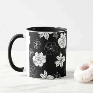 Schwarz-Weiß-Muster Tasse