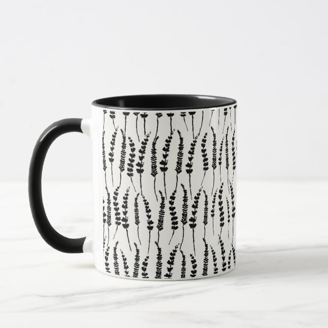 Schwarz-Weiß-Muster Tasse (Links)