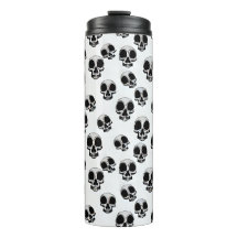 Schwarz-Weiß-Muster-Thermotumbler