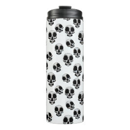 Schwarz-Weiß-Muster-Thermotumbler Thermosbecher