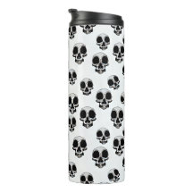 Schwarz-Weiß-Muster-Thermotumbler