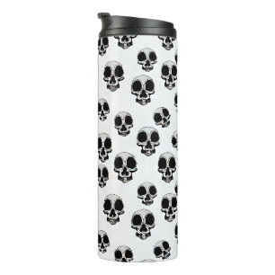 Schwarz-Weiß-Muster-Thermotumbler Thermosbecher