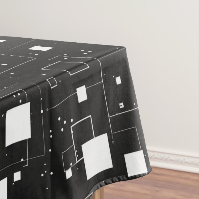 Schwarz-Weiß-Muster Tischdecke (Beispiel)