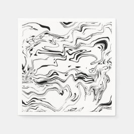 Schwarz-Weiß-Musterpapier Napkins Serviette