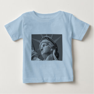 Schwarz-Weiß-Nah-up-Freiheitsstatue Baby T-shirt