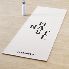 Schwarz-Weiß-Namaste-Reversible | Personalisiere Yogamatte