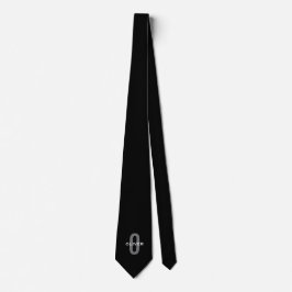 Schwarz-Weiß-Name der personalisierten Monogramm Krawatte