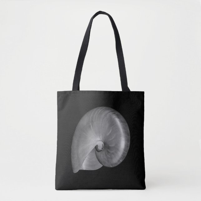 Schwarz-Weiß-Nautilus-Muschel Tasche (Vorderseite)