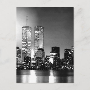 Schwarz & Weiß New York City - Nacht Postkarte