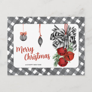 Schwarz-Weiß Noël Simple Postkarte