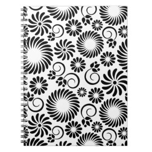 Schwarz-Weiß-Notebook Notizblock