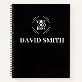 Schwarz-Weiß-Notebook Notizbuch