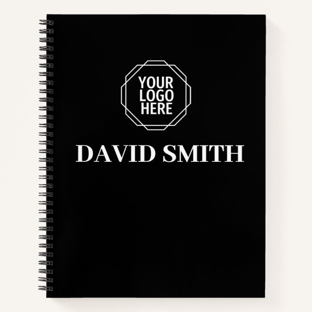 Schwarz-Weiß-Notebook Notizbuch (Vorderseite)