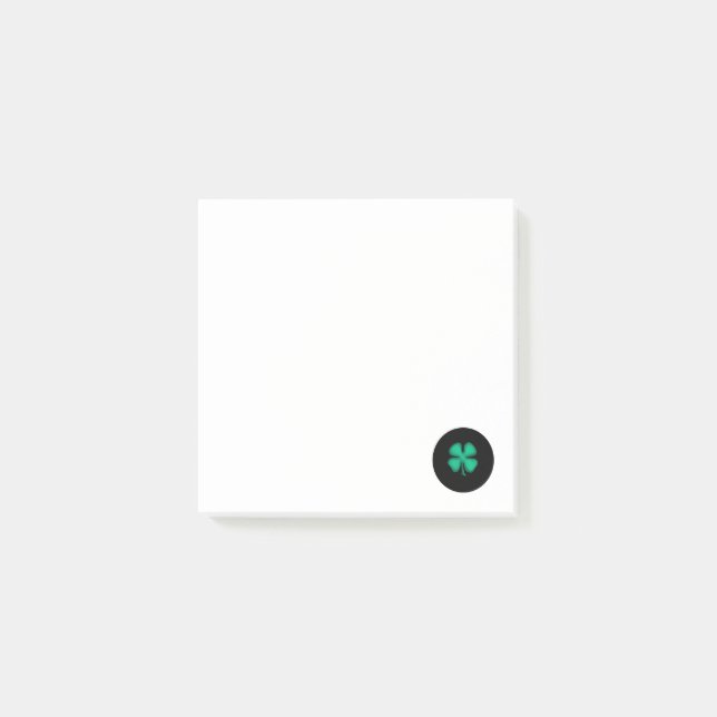 Schwarz-Weiß-Notizblock Post-it Klebezettel (Vorderseite)