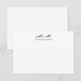 Schwarz-weiß nur eine Notiz Name-Script-Karte Dankeskarte