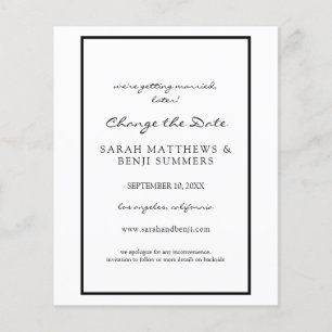 Schwarz/Weiß oder Datum ändern Flyer