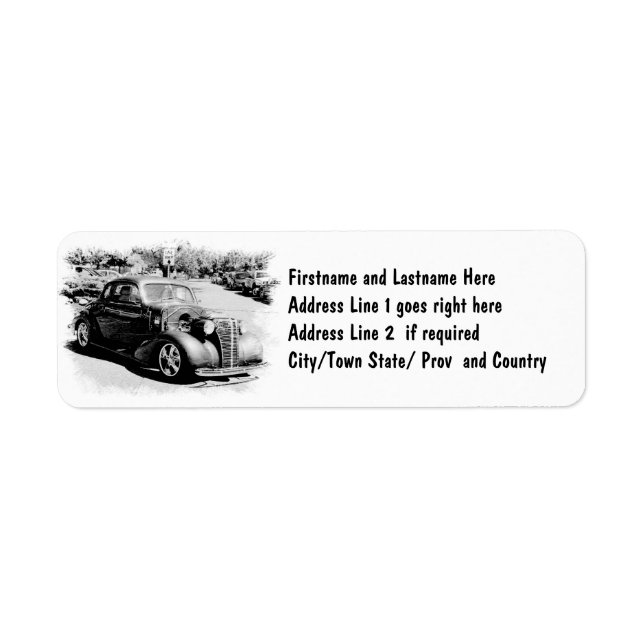 Schwarz-Weiß-Oldie - Vintages Auto (Vorne)