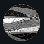 Schwarz-Weiß-Op-Art-Design, Dartboard Dartscheibe<br><div class="desc">Bilder sind ein schwarz-weißes Op Art Design</div>