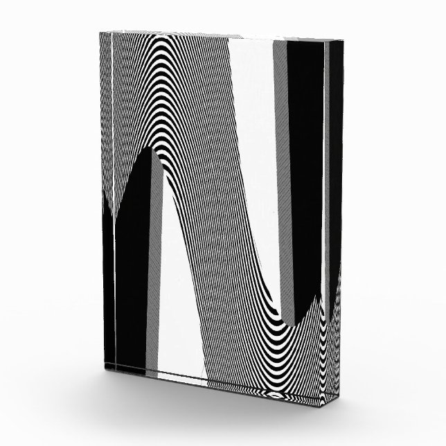 Schwarz-Weiß-Op-Art-Design, Foto (Rechts)