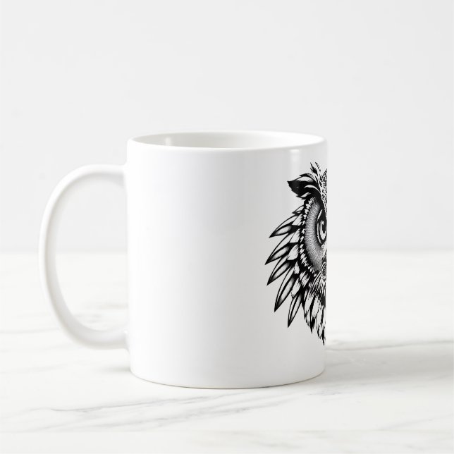 Schwarz-Weiß-Optik Kaffeetasse (Links)