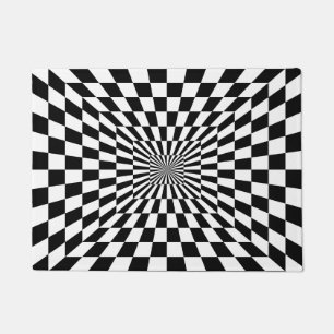 Schwarz-Weiß-optische Illusion Fußmatte