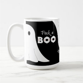 Schwarz-weiß Orange Flüchtige Blick a Boo Ghosts H Kaffeetasse