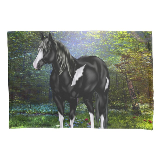 Schwarz-Weiß-Ouverpaint Kissenbezug (Vorderseite)