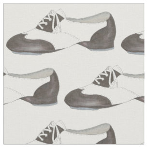Schwarz-weiß Oxford Stach Shoe Dance Teacher Tapda Stoff