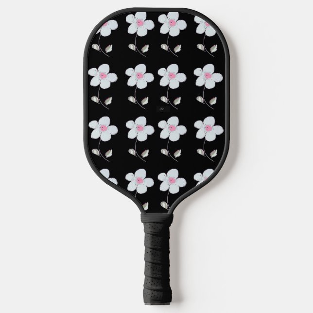 Schwarz-Weiß-Paddel Pickleball Schläger (Vorderseite)