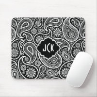 Schwarz-Weiß-Paisley-Muster