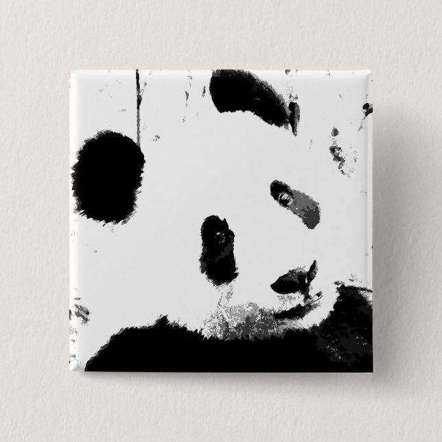 Schwarz/Weiß Panda Button (Vorderseite)