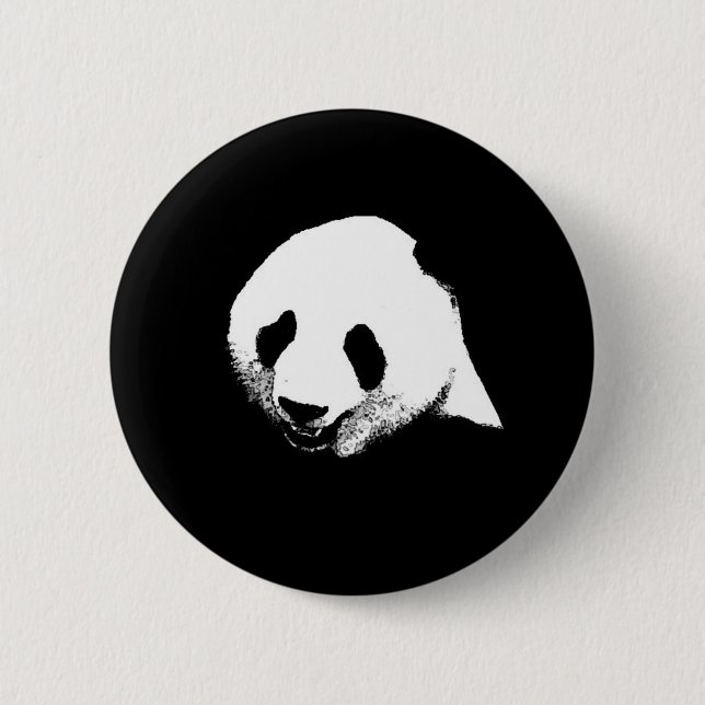 Schwarz/Weiß Panda Button (Vorderseite)